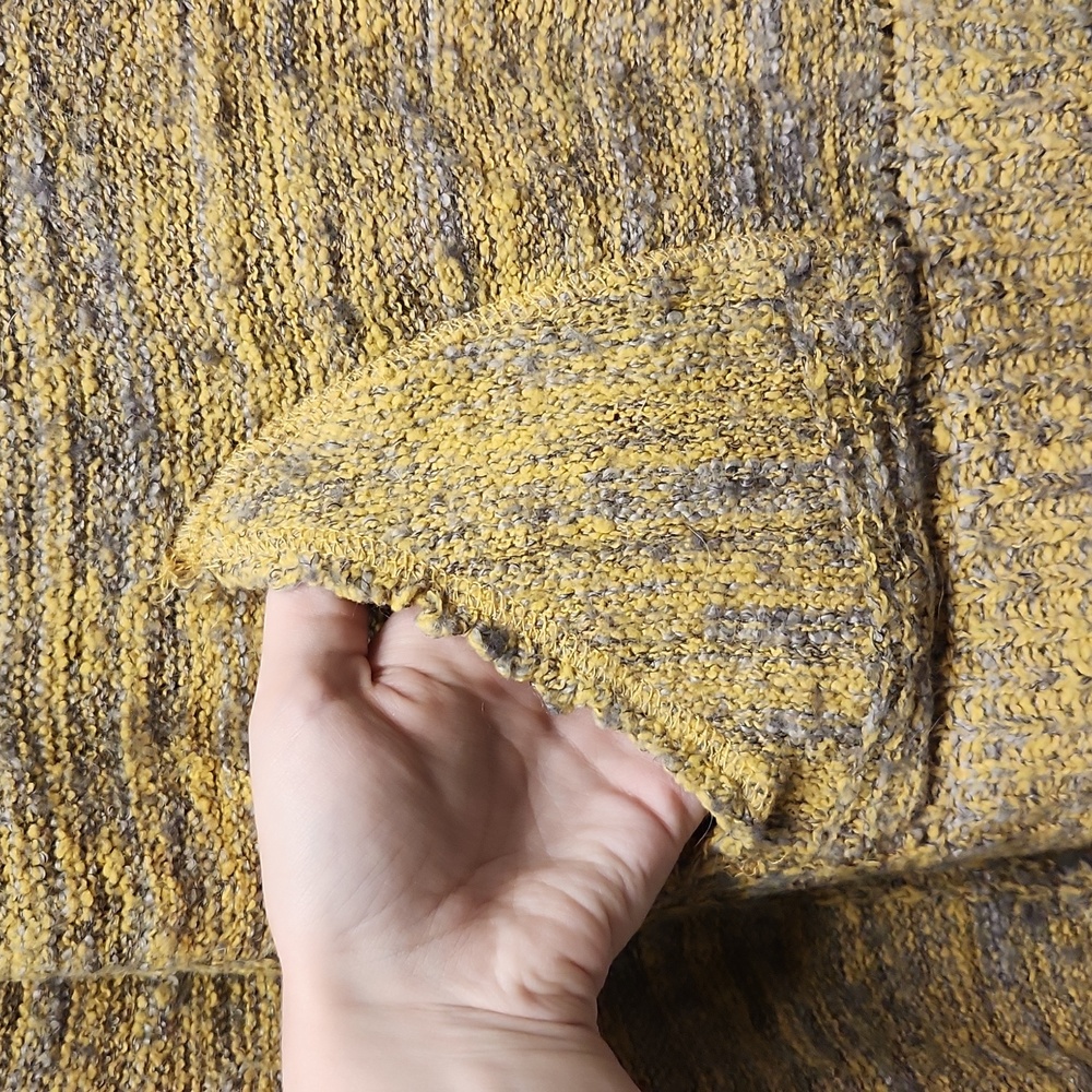 EUC Free People Size XS Gold Yellow and Grey Cropped Sweater - Picture 3 of 8